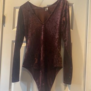 Velvet bodysuit